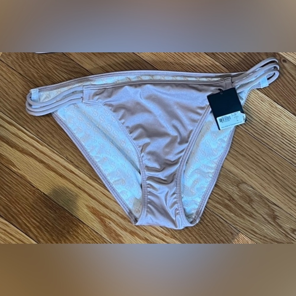 NWT Victorias Secret Bikini Bottoms in Taupe Shimmer Color - size (M)